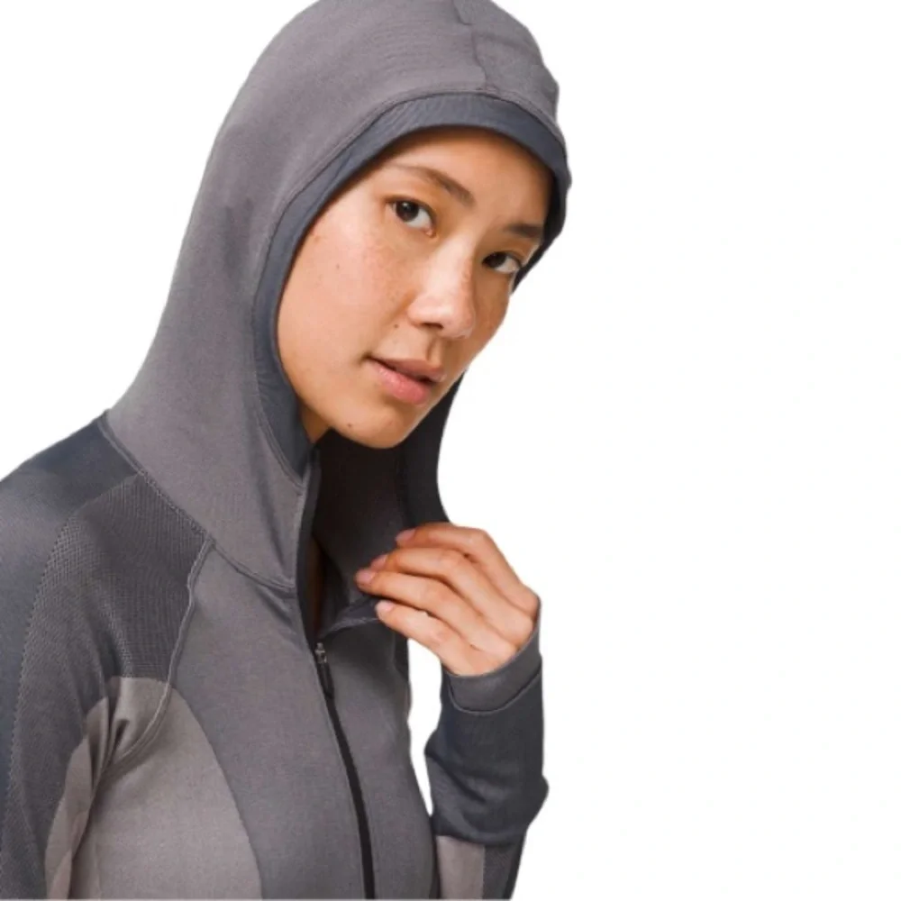 Lululemon Ebb to Train Jacket *Abstract Black / Dark Chrome size 6